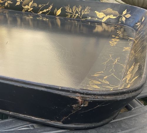 LARGE REGENCY PAPIER MACHE TRAY C1830 - ADDITIONAL PHOTO 6