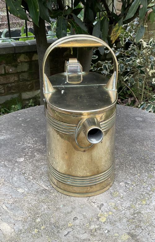 EDWARDIAN BRASS WATERING CAN C1910 - ADDITIONAL PHOTO 1