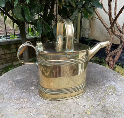 EDWARDIAN BRASS WATERING CAN C1910 - ADDITIONAL PHOTO 2