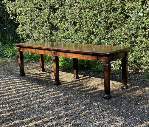EDWARDIAN MAHOGANY 5 WINDOW SEAT HALL BENCH C1910 - ADDITIONAL PHOTO 2