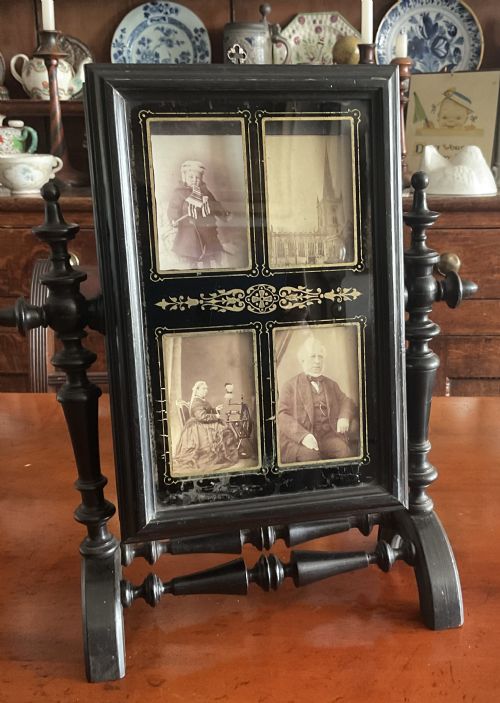 CARTE DE VISITE TABLE TOP DISPLAY BOX FRAME C1880 - ADDITIONAL PHOTO 1