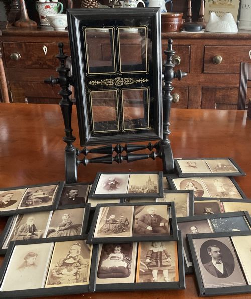 CARTE DE VISITE TABLE TOP DISPLAY BOX FRAME C1880 - ADDITIONAL PHOTO 6