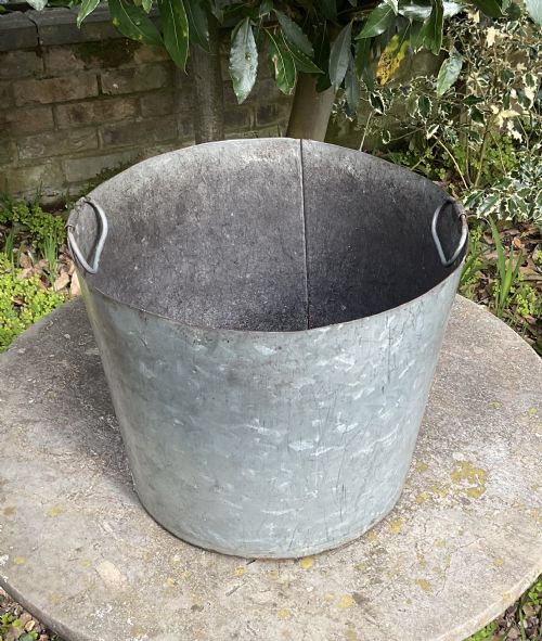 FINE COOPERED OAK BUCKET WITH LINER C1900 - ADDITIONAL PHOTO 4
