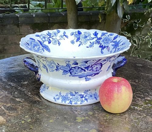 GEORGIAN BLUE WHITE FOOTED BOWL RIDGWAY C1820 - ADDITIONAL PHOTO 7