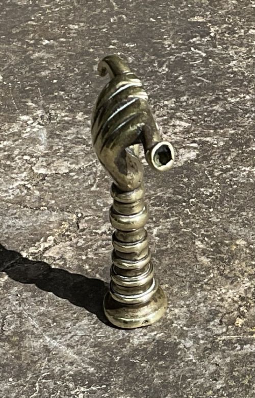 FINE BRASS PIPE TAMPER CIRCA 1860 - ADDITIONAL PHOTO 3