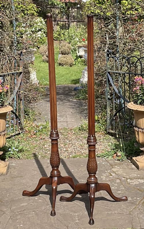 PAIR GEORGIAN MAHOGANY FLOOR LAMPS STANDARD LAMPS - ADDITIONAL PHOTO 6