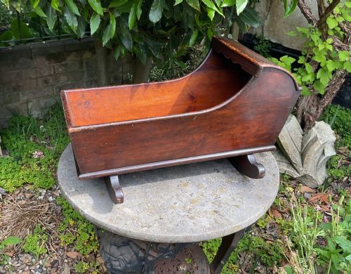 GEORGIAN PINE DOLLS CRADLE CRIB C1830 - ADDITIONAL PHOTO 4