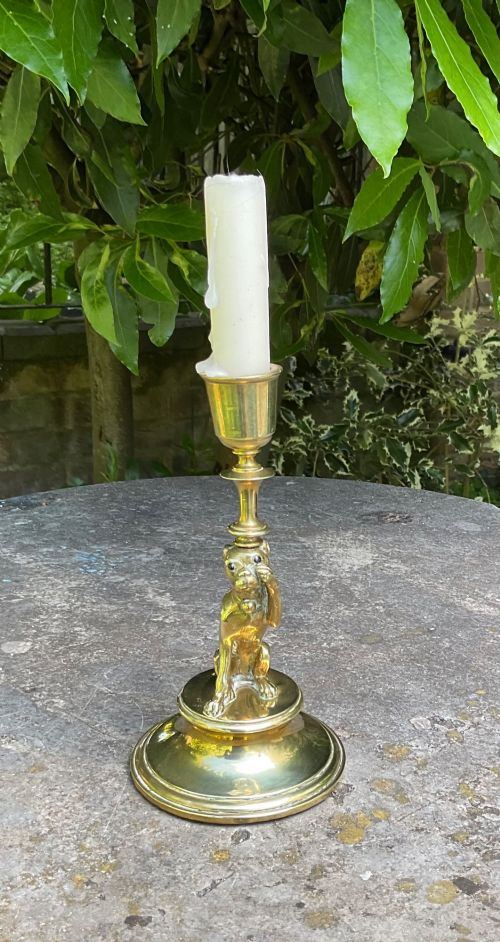Unusual Pug Dog Candlestick C1880