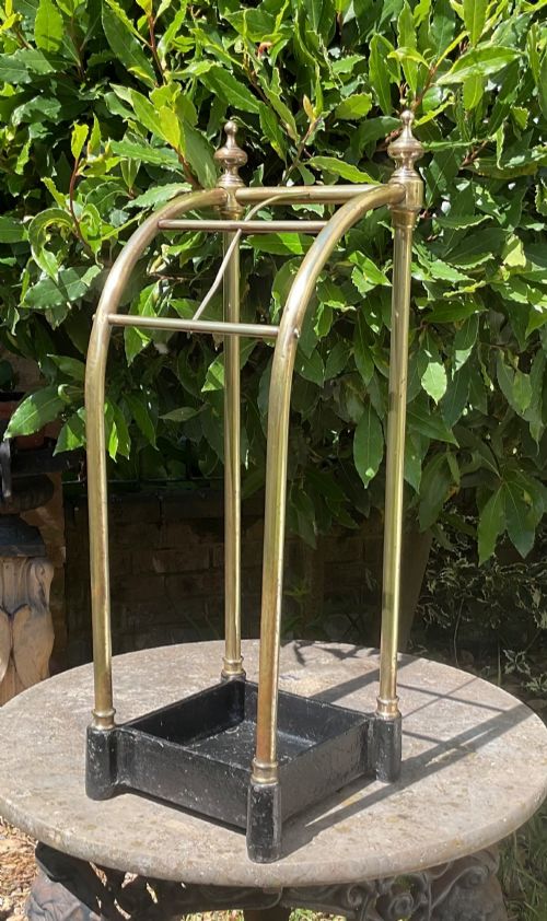 EDWARDIAN BRASS STICK STAND UMBRELLA STAND C1910