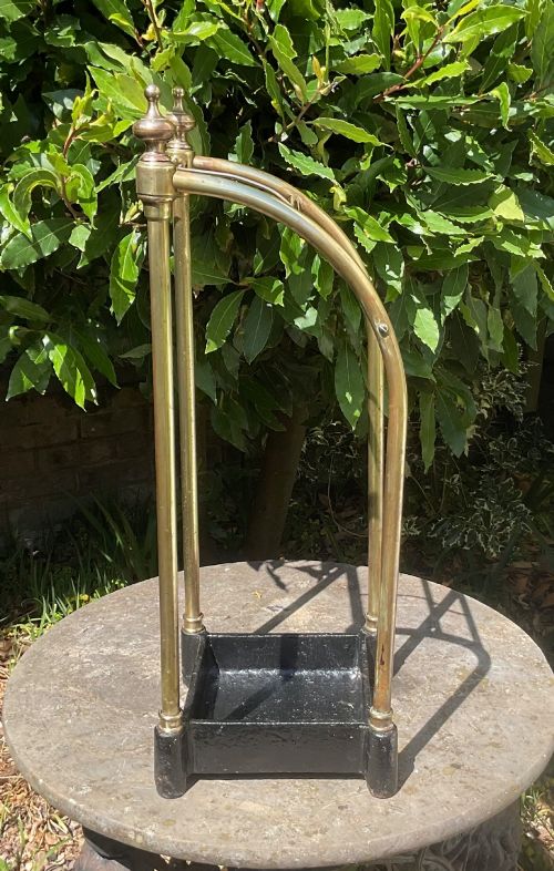 EDWARDIAN BRASS STICK STAND UMBRELLA STAND C1910 - ADDITIONAL PHOTO 4