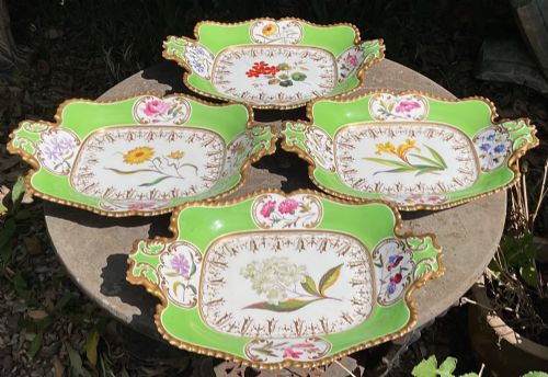 SET 4 CHAMBERLAINS WORCESTER PORCELAIN DISHES C1810 - ADDITIONAL PHOTO 6