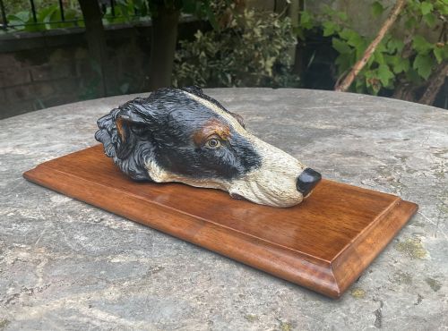 Austrian Cold Painted Bronze Dog’s Head Paper Clip