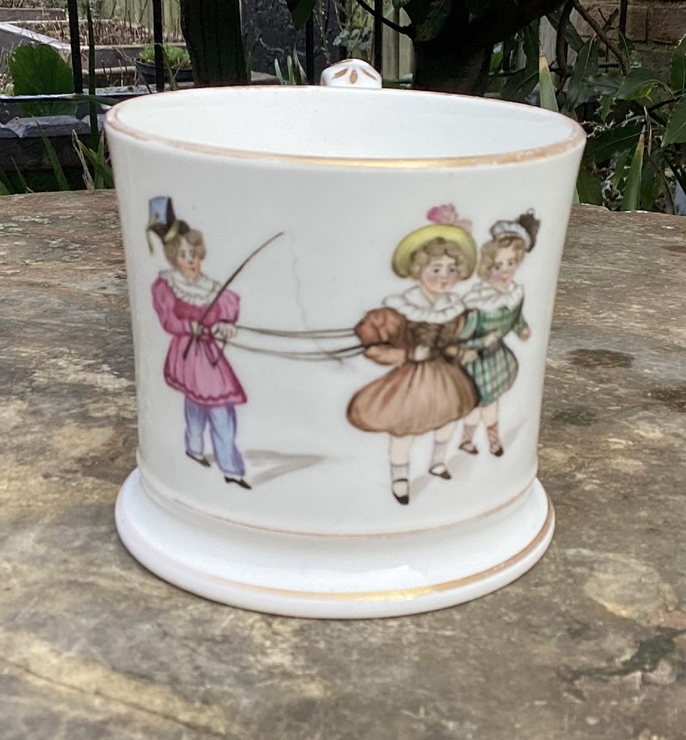 ENGLISH REGENCY PORCELAIN PAINTED MUG c1830
