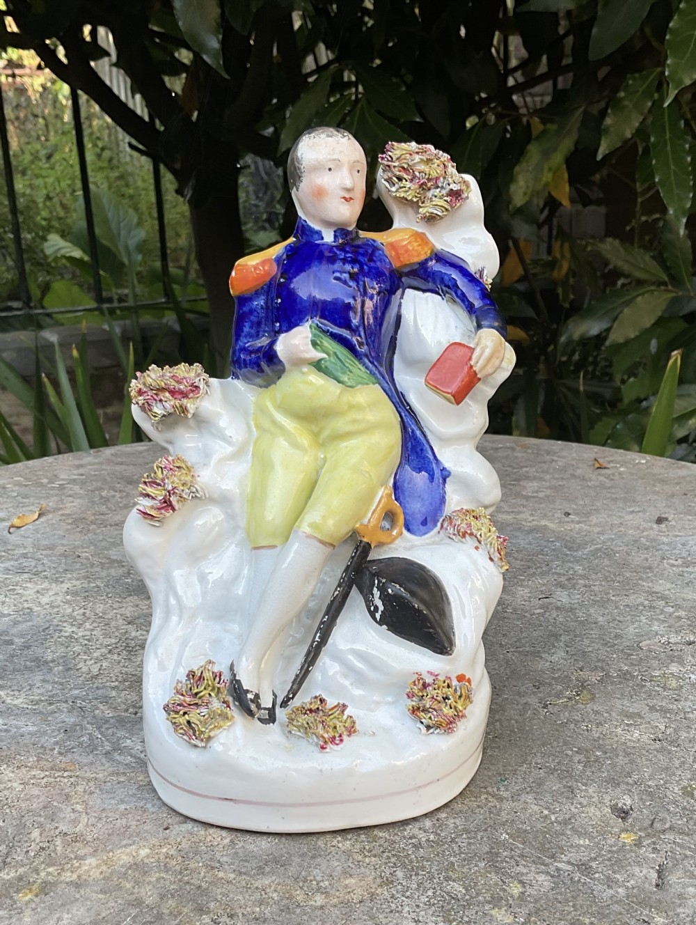 NAPOLEON ON ST. HELENA STAFFORDSHIRE FIGURE c1860
