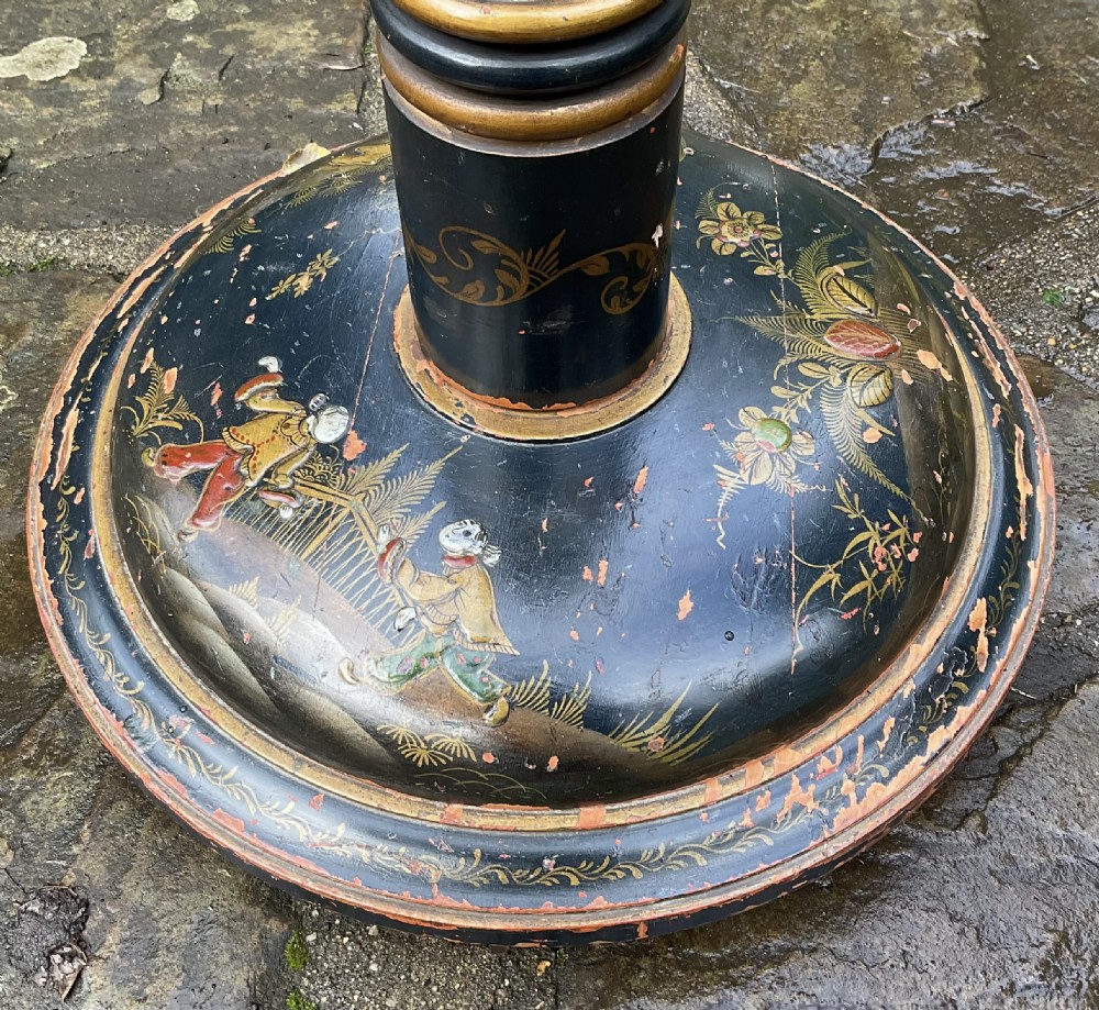 CHINOISERIE LACQUERED FLOOR LAMP c1910 View II