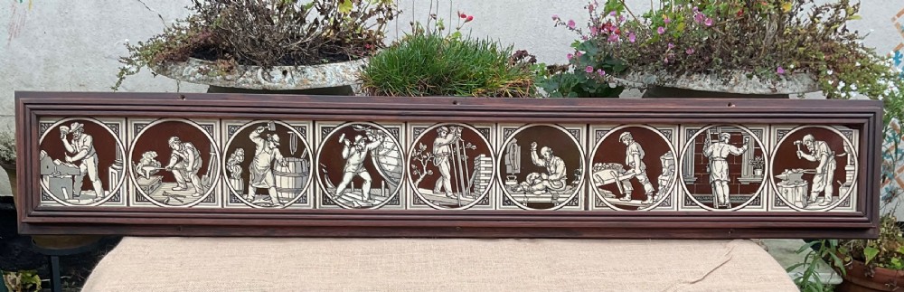 SET 9 ARTS & CRAFTS MAW & Co TRADES TILES c1880