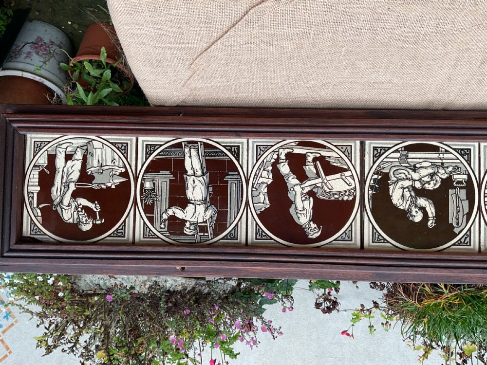 SET 9 ARTS & CRAFTS MAW & Co TRADES TILES c1880 View IV