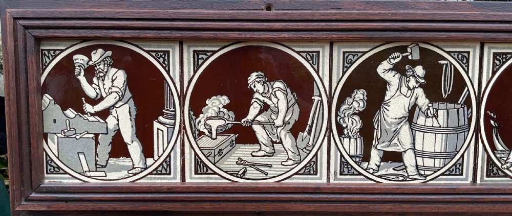 SET 9 ARTS & CRAFTS MAW & Co TRADES TILES c1880 View V