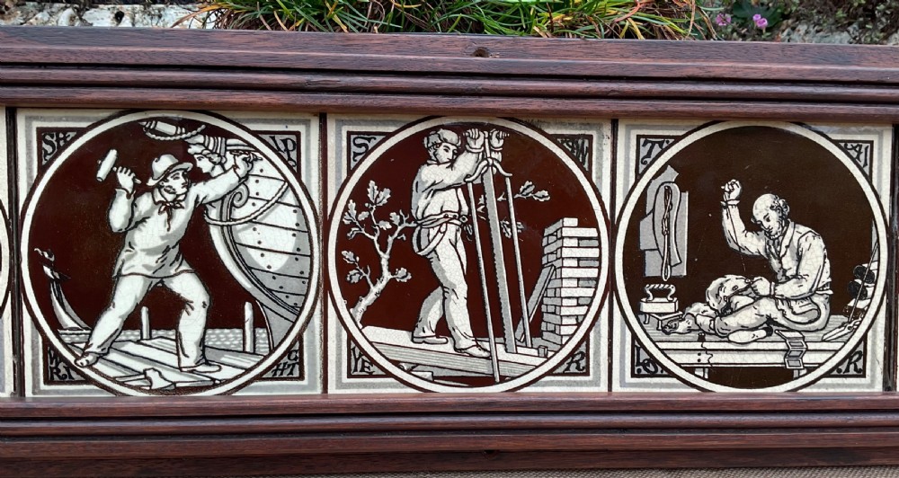 SET 9 ARTS & CRAFTS MAW & Co TRADES TILES c1880 View VI