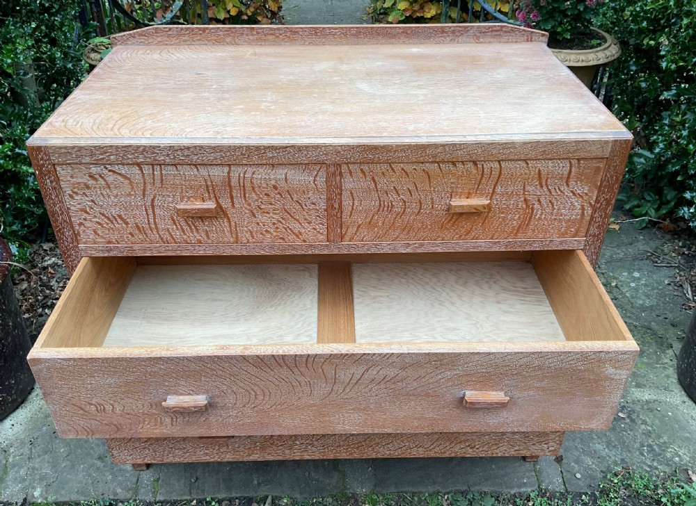 HEALS LIMED OAK CHEST OF DRAWERS c1925 View VII