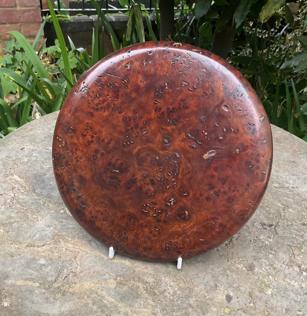 Rare Small Georgian Burr Oak Tray / Waiter, circa 1800 View IV