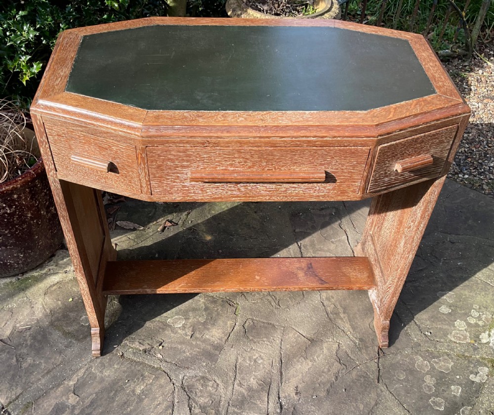HEALS LIMED OAK WRITING TABLE or DESK c1930 View III