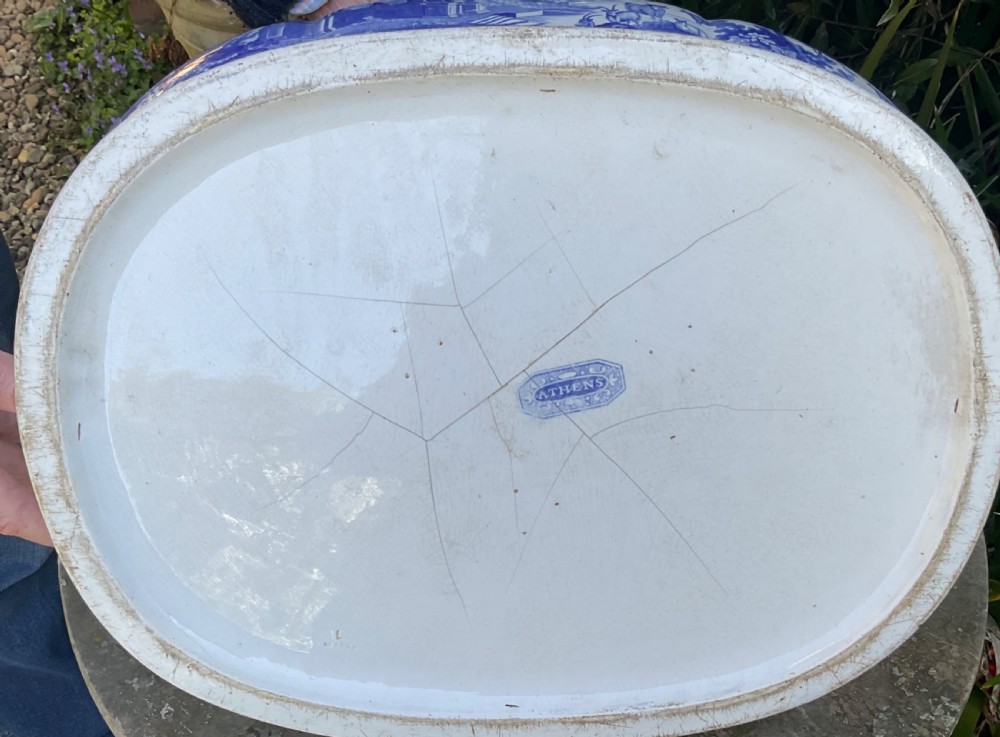 GEORGIAN ROGERS BLUE & WHITE ‘ATHENS’ FOOT BATH c1830 View VII