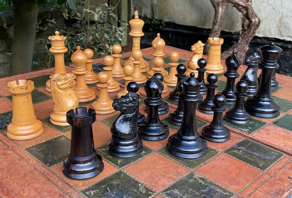 JAQUES STAUNTON WEIGHTED BOXED CHESS SET View XIII