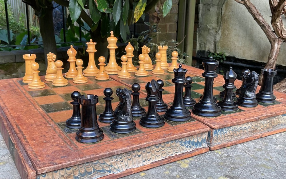 JAQUES STAUNTON WEIGHTED BOXED CHESS SET View XIV