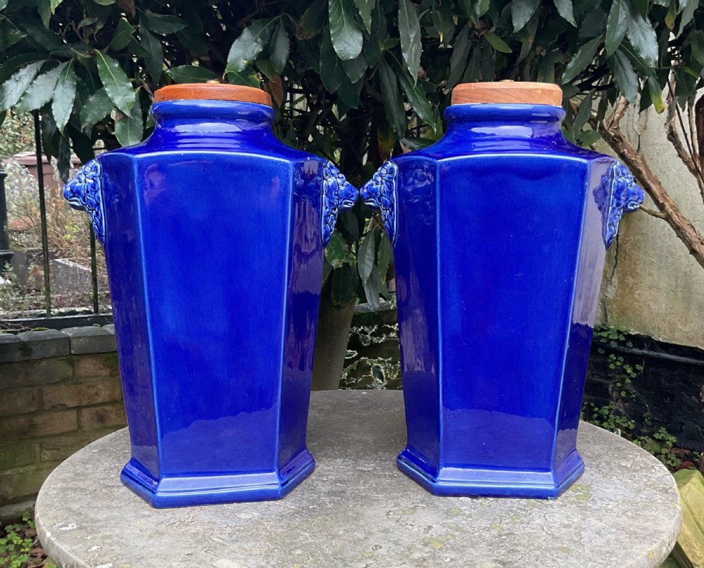 PAIR OF ‘MASON’S IRONSTONE’ LAMPS c1840
