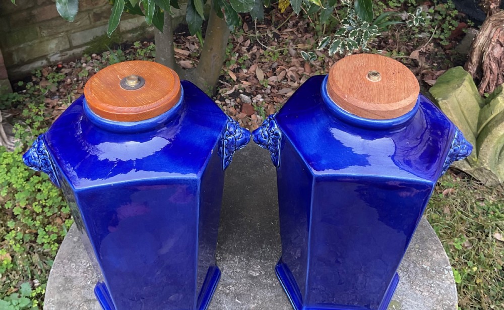 PAIR OF ‘MASON’S IRONSTONE’ LAMPS c1840 View III