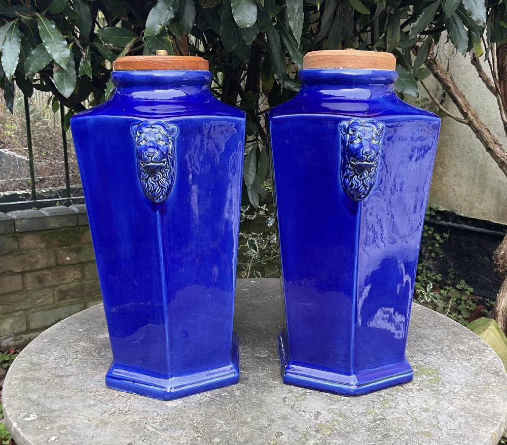 PAIR OF ‘MASON’S IRONSTONE’ LAMPS c1840 View IV