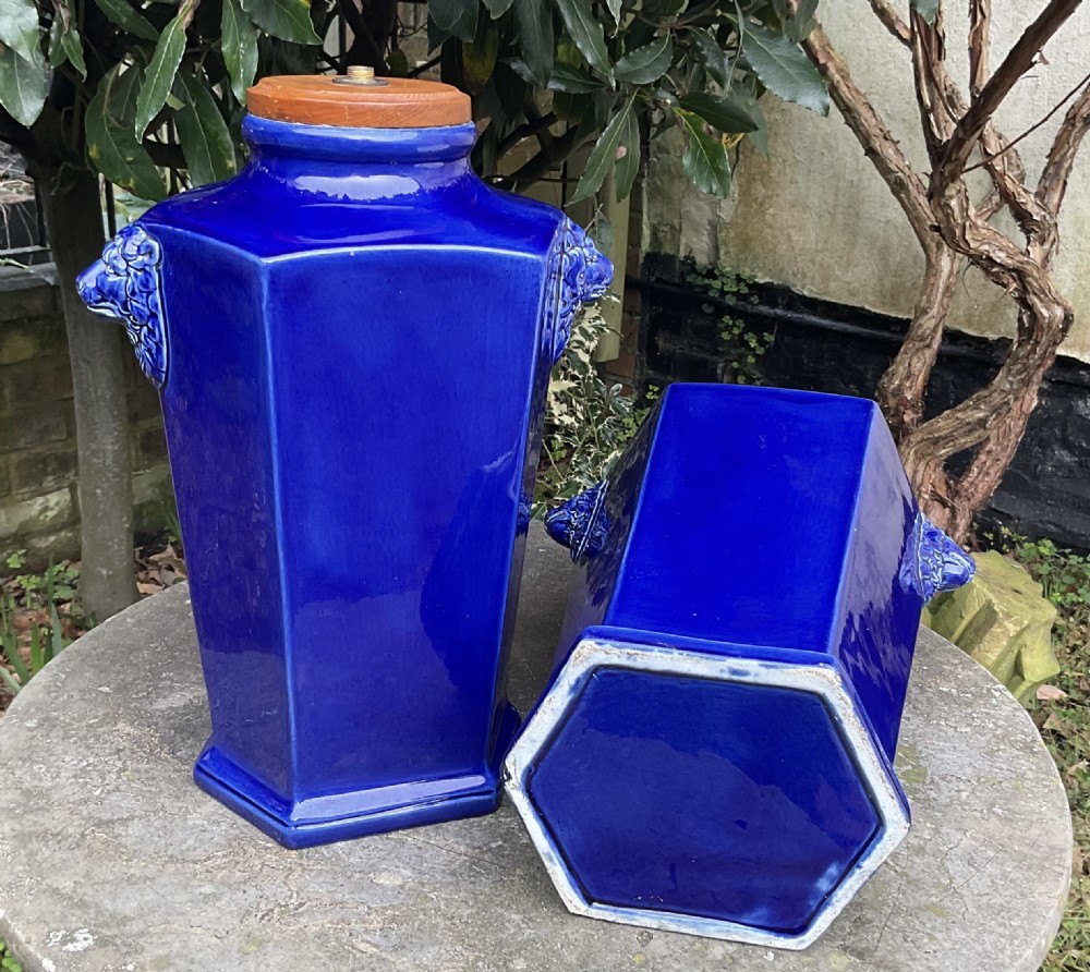 PAIR OF ‘MASON’S IRONSTONE’ LAMPS c1840 View VII