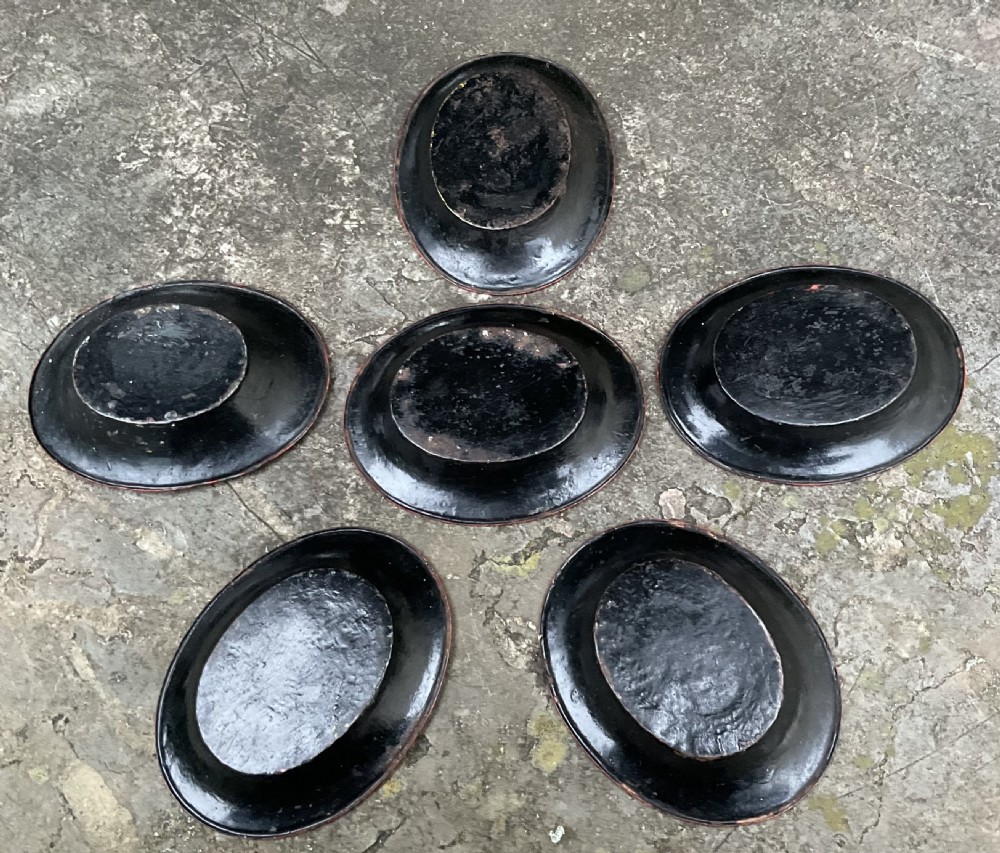 SIX REGENCY TOLEWARE GAMING COUNTER TRAYS View II