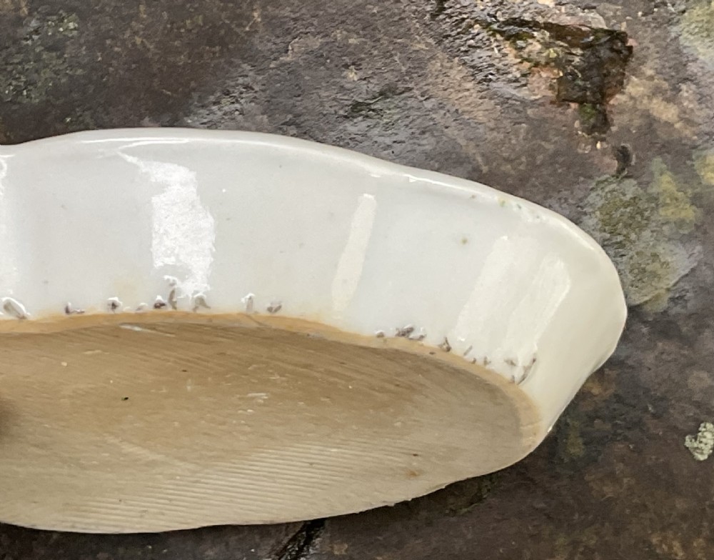 CHINESE FAMILLE ROSE BRITISH SHIP SPOON TRAY c1800 View V