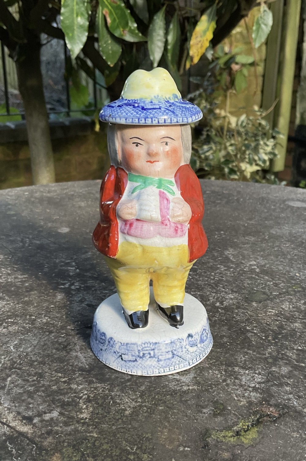 STAFFORDSHIRE MUSTARD POT TOBY MAN c1880