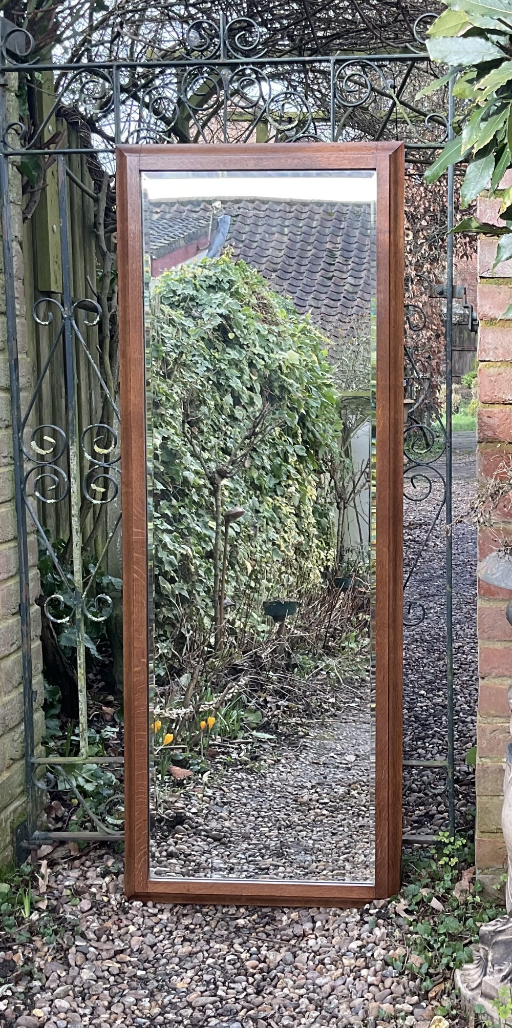 ARTS AND CRAFTS OAK DRESSING MIRROR c1910