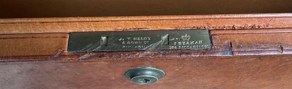 FINE ENGLISH LEATHER LETTER BOX c1875 View V