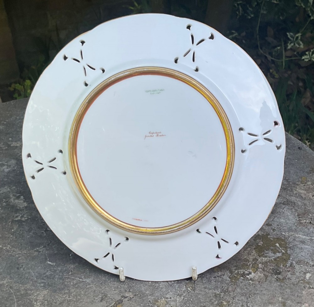 COPELANDS JEWELLED PORCELAIN CABINET PLATE S. ALCOCK 1896 View III