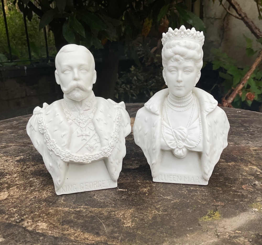 KING GEORGE V & QUEEN MARY PARIAN BUSTS 1911