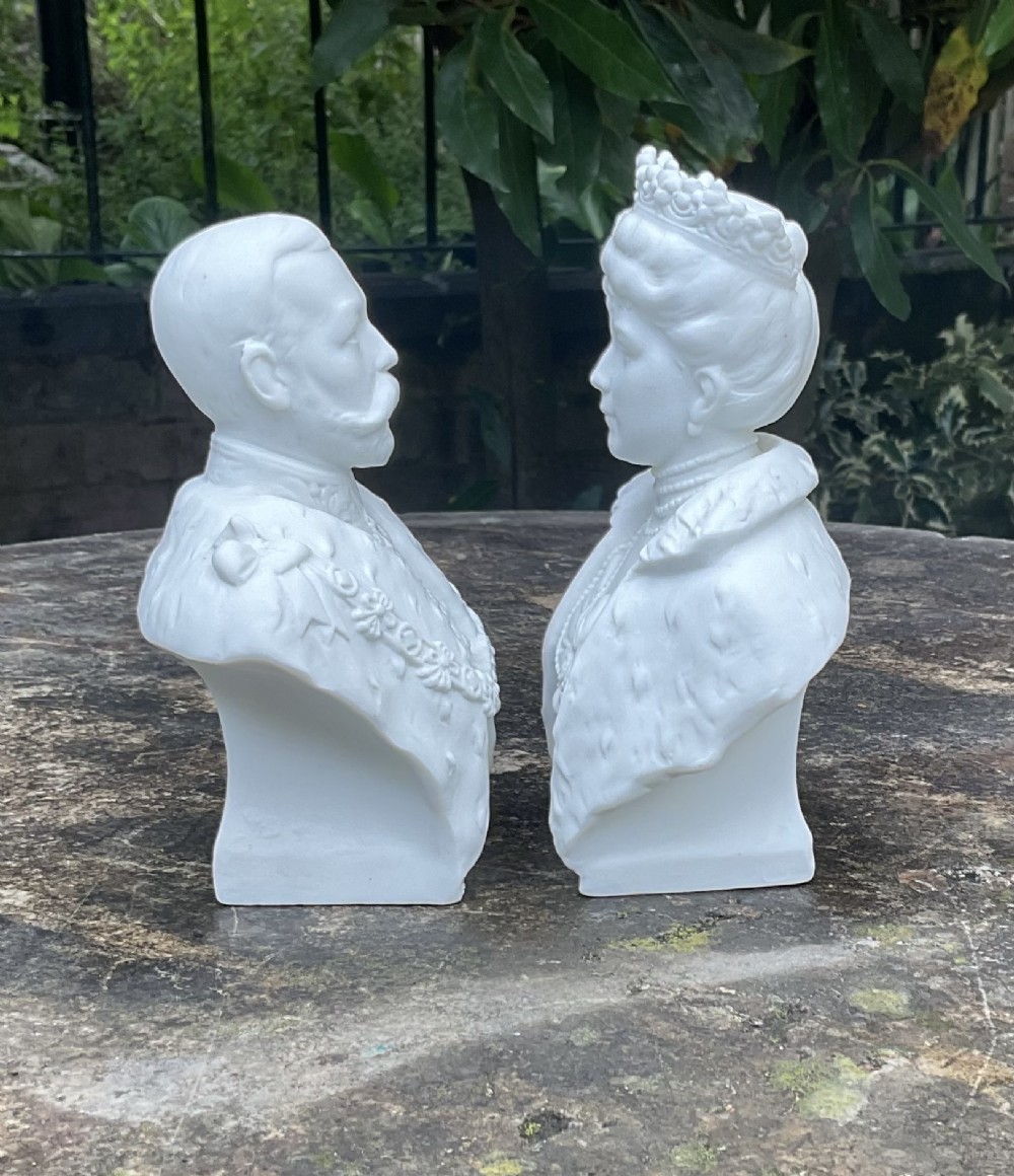 KING GEORGE V & QUEEN MARY PARIAN BUSTS 1911 View V