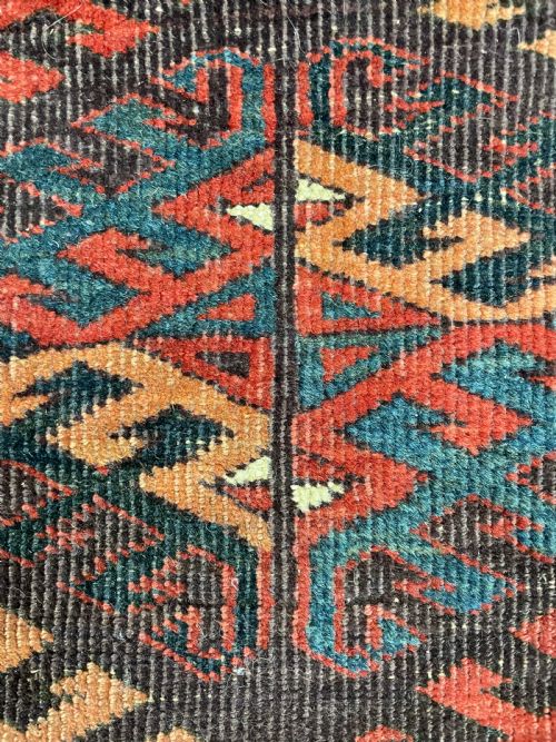 ANTIQUE YOMUT TURKOMAN RUG - ADDITIONAL PHOTO 7