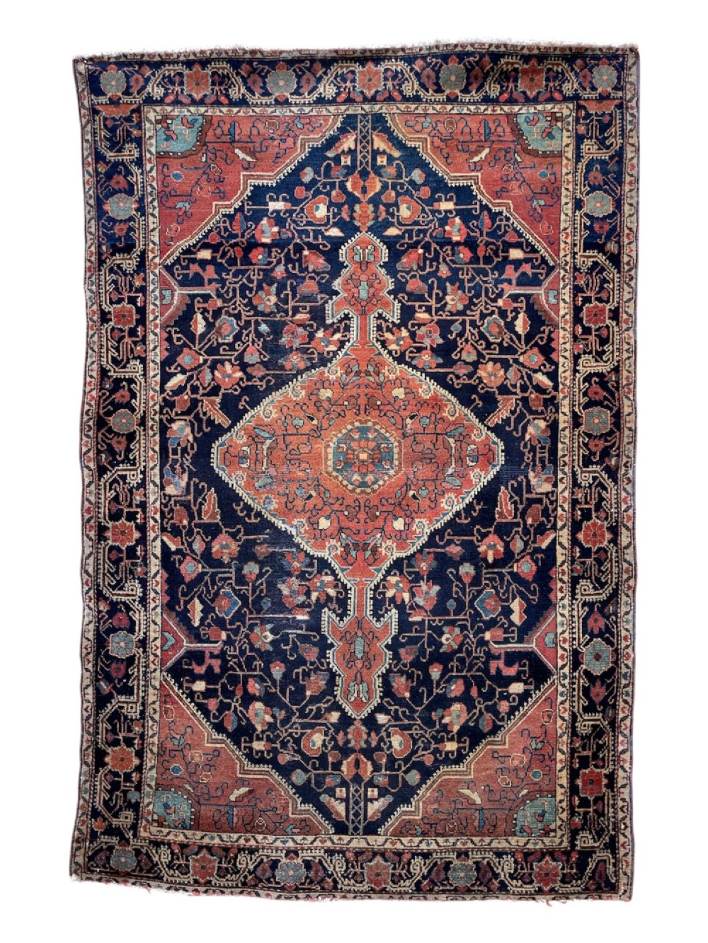 Antique Persian Jozan Rug Circa 1900