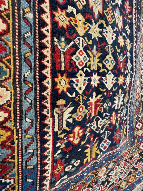 ANTIQUE CAUCASIAN CHICHI KUBA RUG - ADDITIONAL PHOTO 3