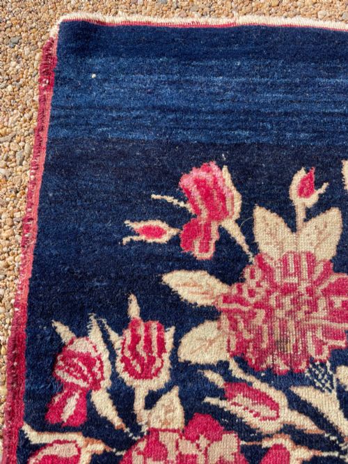 ANTIQUE KIRMAN SMALL RUG - ADDITIONAL PHOTO 9