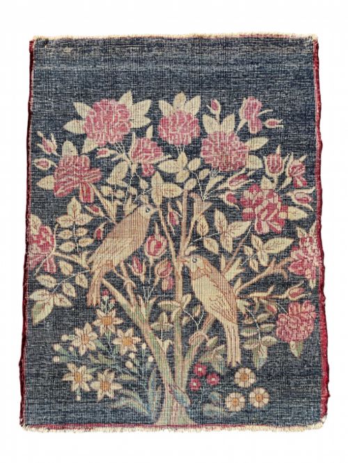 ANTIQUE KIRMAN SMALL RUG - ADDITIONAL PHOTO 11