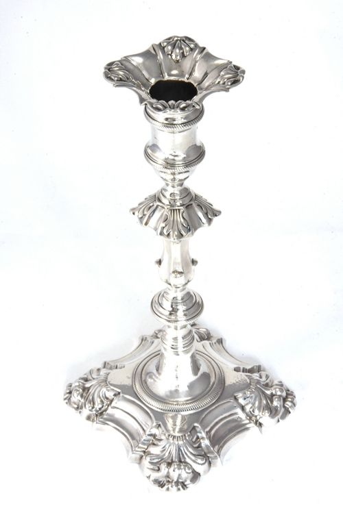 fig 3. Pair of Silver Candlesticks - George II – John Café 1754
