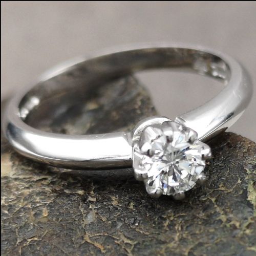A Super Platinum Diamond Solitaire Ring