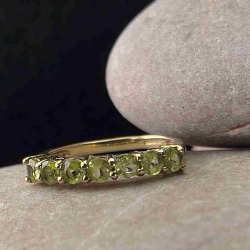 9ct Gold Peridot Half Eternity Ring