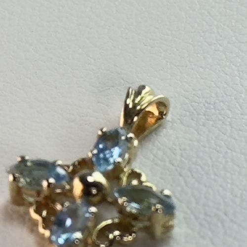 9CT WHITE GOLD MULTIGEM CROSS PENDANT - ADDITIONAL PHOTO 5